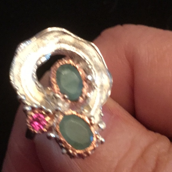 Genuine Art Moderne Emerald Ring - Picture 8 of 8